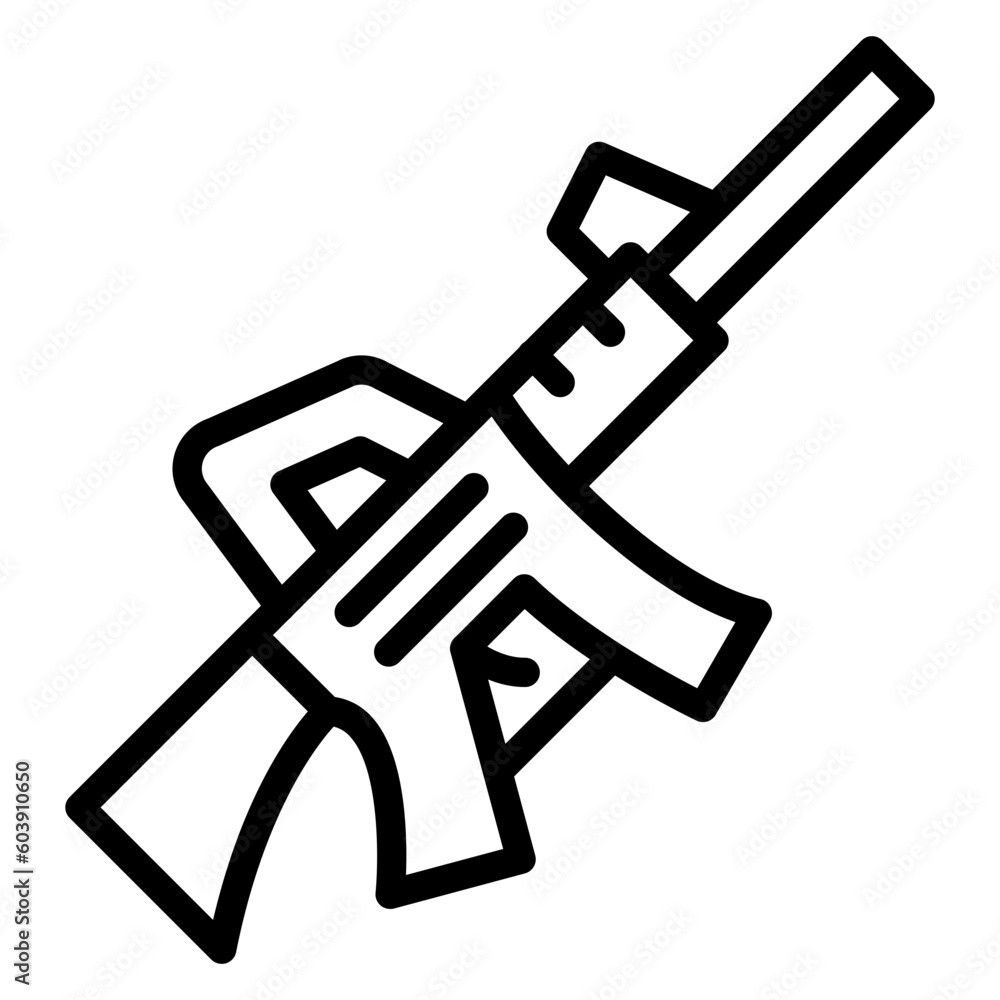 Vector Design Assault Rifle Icon Style Vector Design Assault Rifle Icon Style