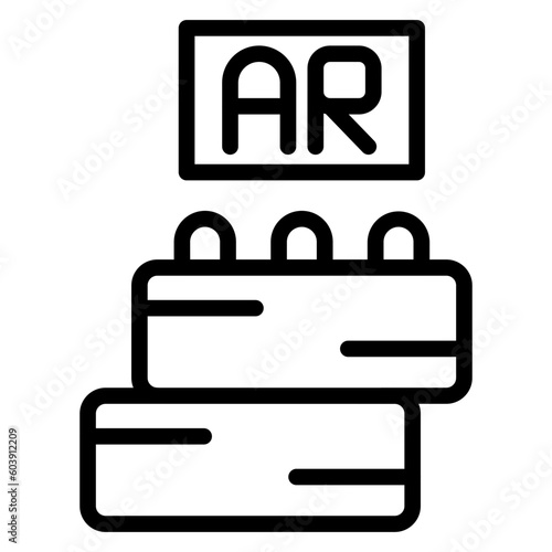 Vector Design Ar Tumbling Blocks Icon Style