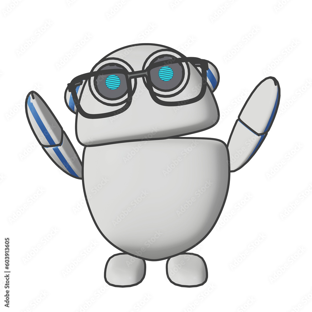 Cute Conversational copilot AI Character, 3d rendering Cute Conversational copilot AI Character, 3d rendering