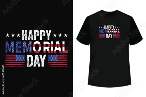 Happy Memorial Day t-shirt design and vector-template