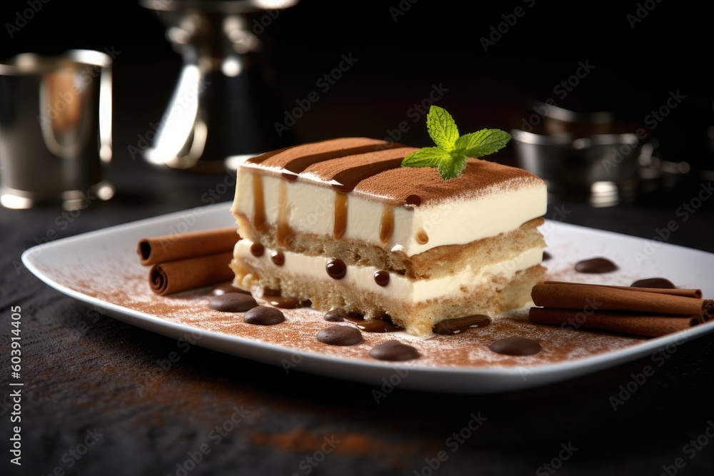 Delicious tiramisu created using generative AI tools Delicious tiramisu created using generative AI tools