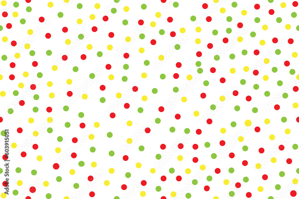 Colorful seamless celebration vector pattern. White Background and confetti. Festive backdrop, ideal for carnival, new year or birthday. Kids friendly