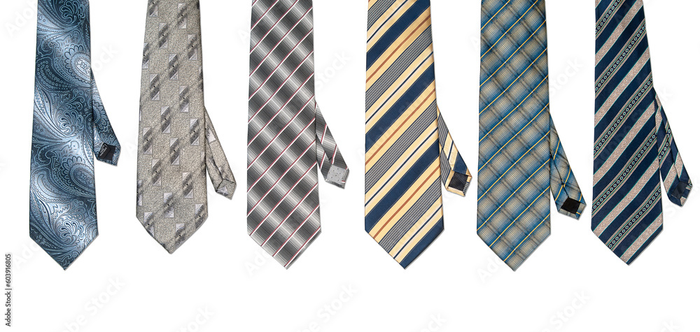 colorful ties isolated on a white background colorful ties isolated on a white background