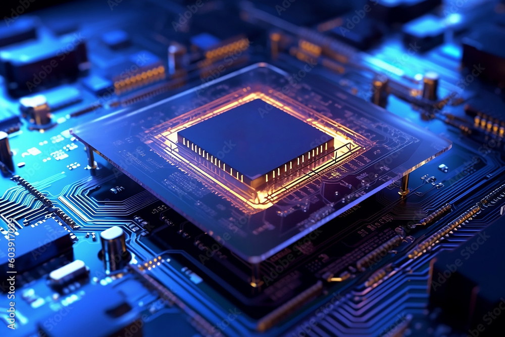Futuristischer CPU für rechenintensive Anwendungen Futuristischer CPU für rechenintensive Anwendungen