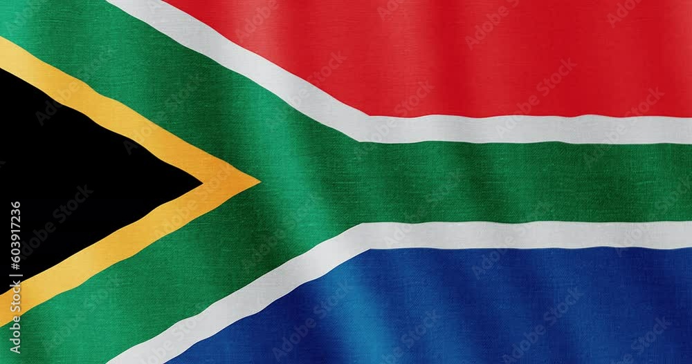 Sa Flag Animation 4k seamless loop animation with the flag of South Africa. South African ...