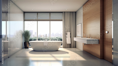 Generative AI  Zen Minimalism  A Serene and Functional Bathroom Design