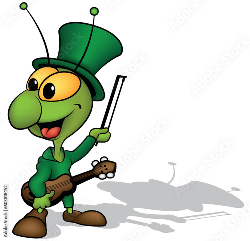 Green Smiling Cricket with ...