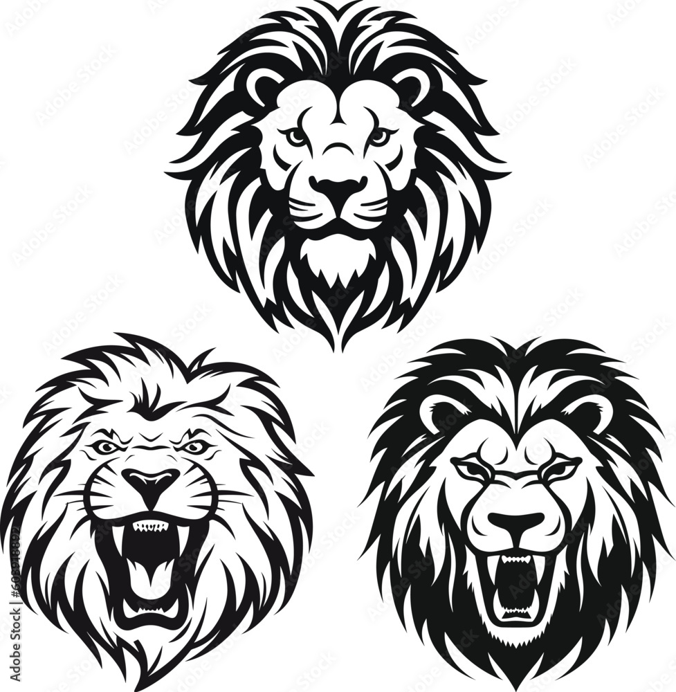 Set of 3 Lion head Set of 3 Lion head
