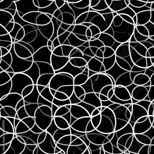 Interlocking Circles Symphony  Circular shapes intertwining with intricate linework  forming a captivating interplay of curves. Harmony  mesmerizing  fluid  dynamic.  AI Generated 