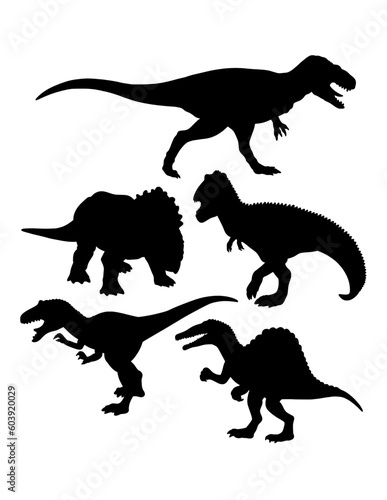 T-rex dinosaur monster animal silhouette