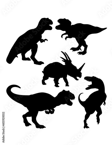 T-rex dinosaur monster animal silhouette