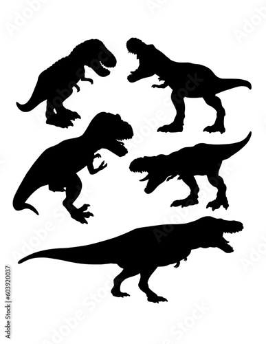 T-rex dinosaur monster animal silhouette