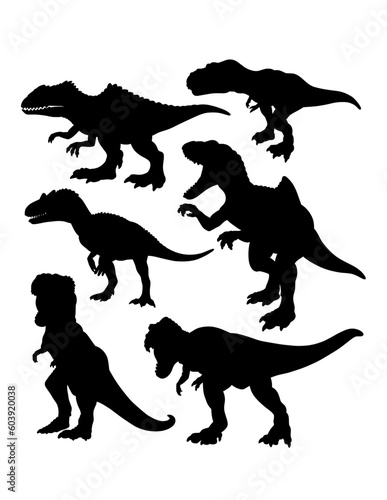 T-rex dinosaur monster animal silhouette