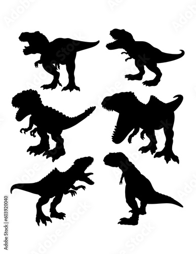 T-rex dinosaur monster animal silhouette