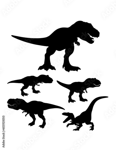 T-rex dinosaur monster animal silhouette