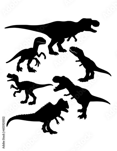 T-rex dinosaur monster animal silhouette
