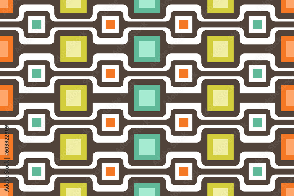 Geometric pattern retro style color design illustration Geometric pattern retro style color design illustration