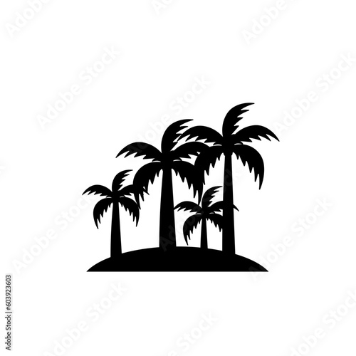 Coconut tree silhouette