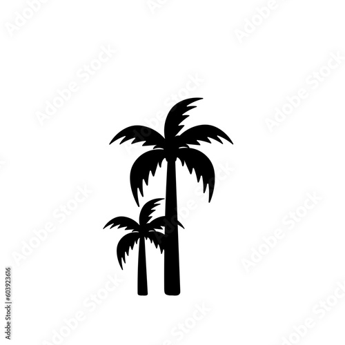Coconut tree silhouette