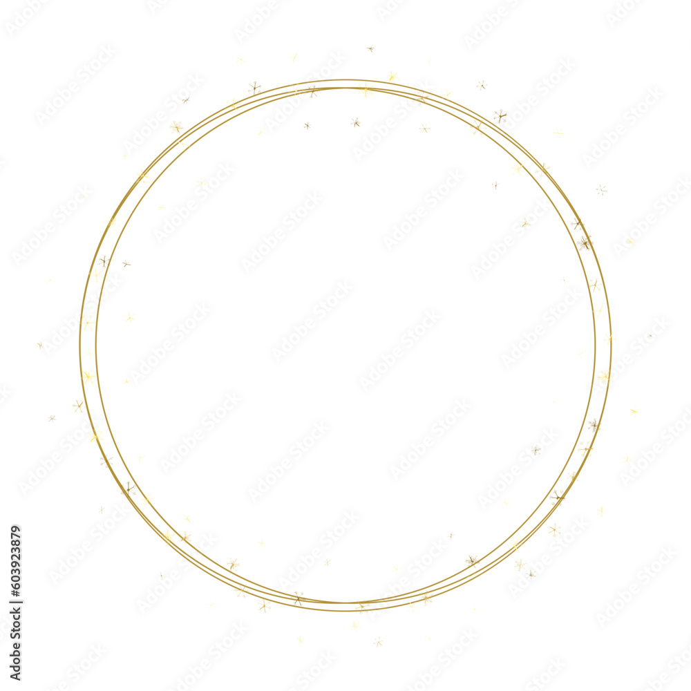Golden sparkle circle border frame Golden sparkle circle border frame