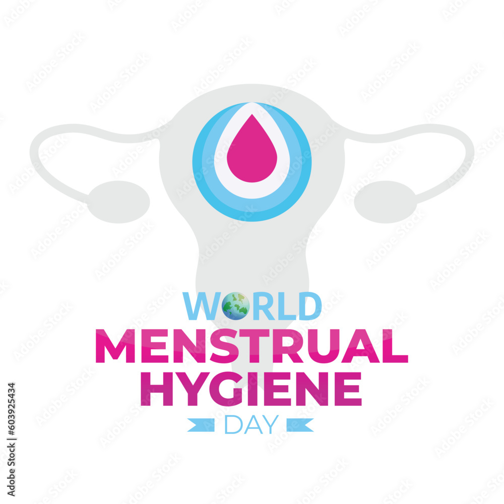 Fototapeta premium Menstrual Hygiene Day design template for celebration. menstrual hygiene vector design. flat menstrual vector design.