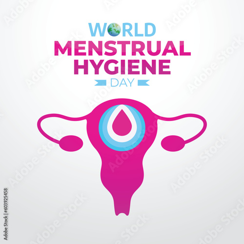 Menstrual Hygiene Day design template for celebration. menstrual hygiene vector design. flat menstrual vector design.