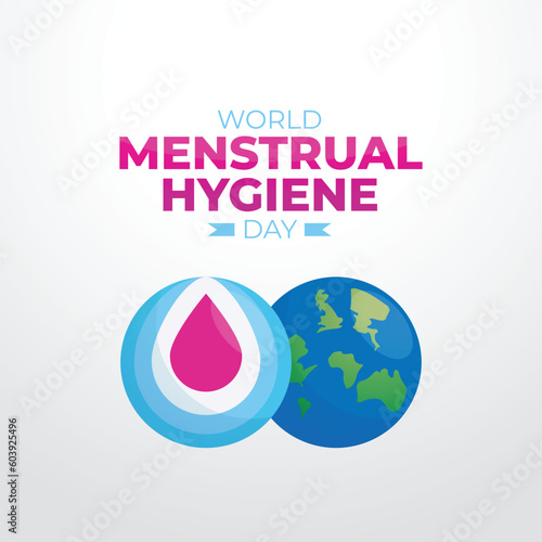 Menstrual Hygiene Day design template for celebration. menstrual hygiene vector design. flat menstrual vector design.
