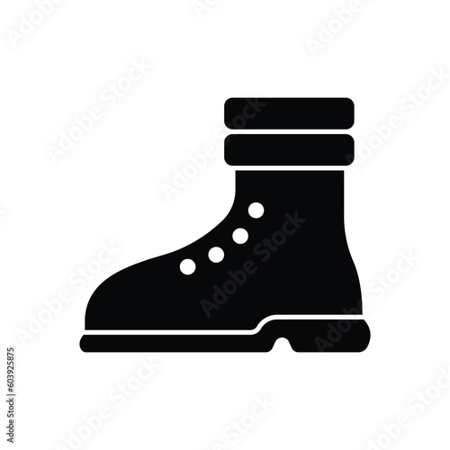 Industrial boot icon design. winter boot icon. hiking boot vector. isolated on white background. vector illustration