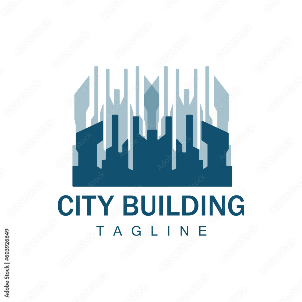 Skyline Logo, Simple Modern Design of Skyscrapers, Vector Cityscape Buildings, Icon Silhouette Illustration Skyline Logo, Simple Modern Design of Skyscrapers, Vector Cityscape Buildings, Icon Silhouette Illustration