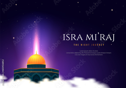 Isra miraj illustration background