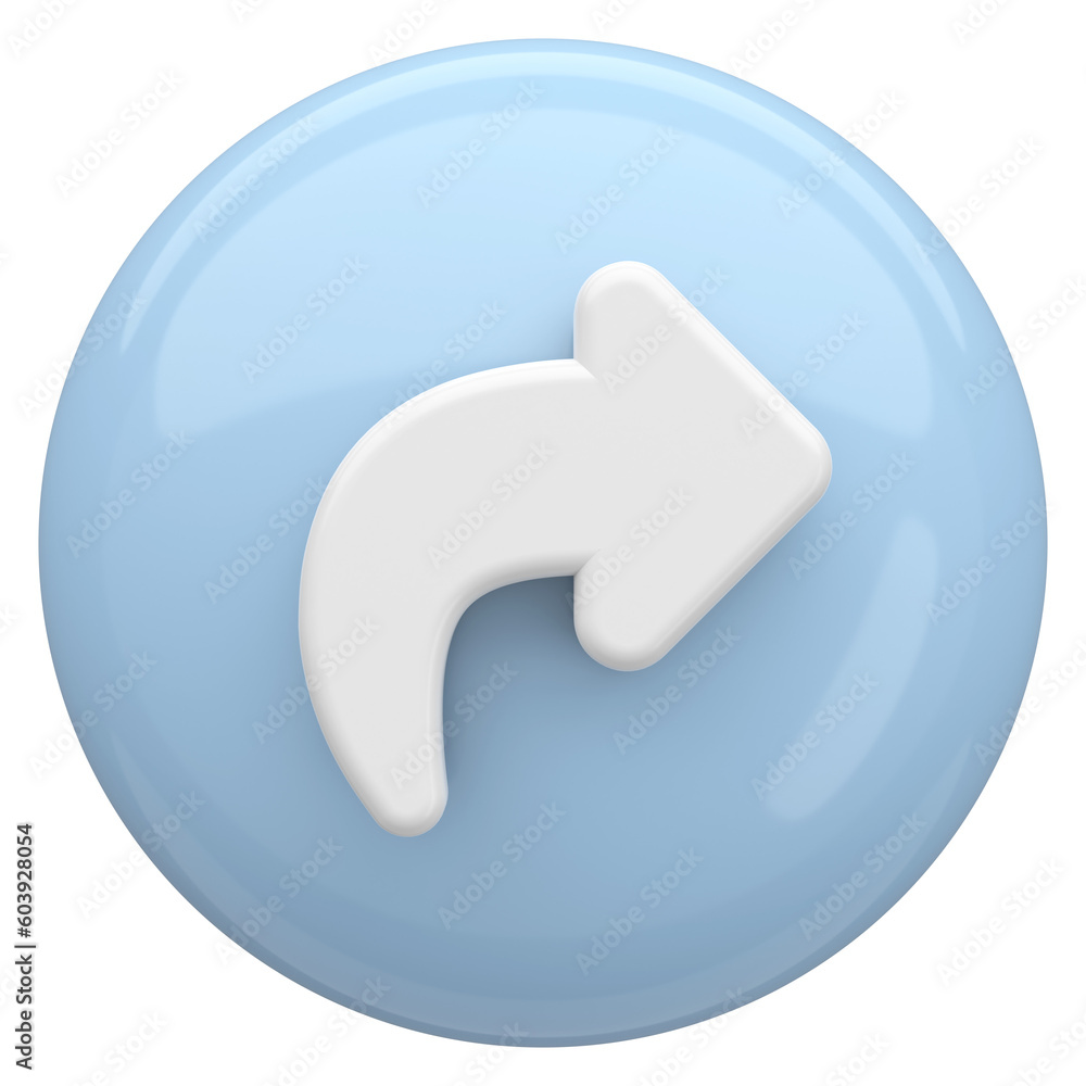 Share button. Share icon. 3D illustration. Share button. Share icon. 3D illustration.