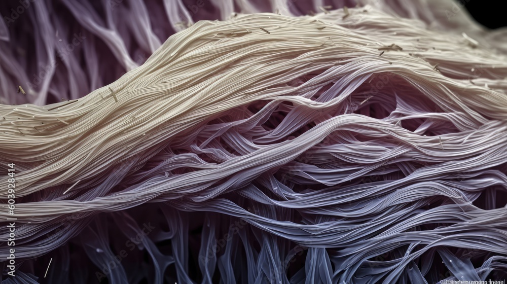 An Extensive, Detailed Visual Interpretation of Collagen Fibers: Unveiling the Critical Role of this Quintessential Protein in Maintaining and Promoting Skin Health - Generative AI Illustration An Extensive, Detailed Visual Interpretation of Collagen Fibers: Unveiling the Critical Role of this Quintessential Protein in Maintaining and Promoting Skin Health - Generative AI Illustration