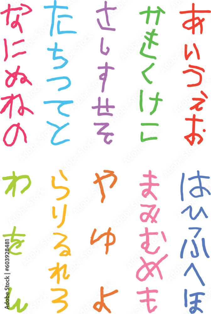 子供が書いたようなひらがな文字 あいうえお 子供が書いたようなひらがな文字 あいうえお