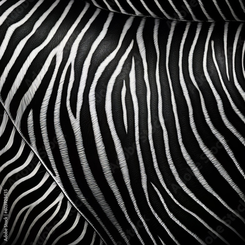 Zebra Animal Print Black and White Skin Pattern