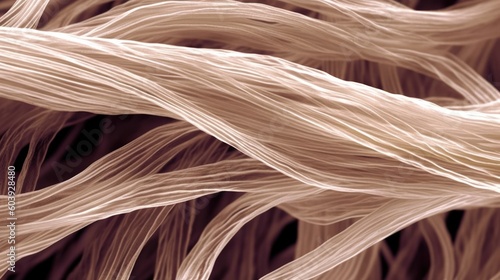 An Extensive  Detailed Visual Interpretation of Collagen Fibers  Unveiling the Critical Role of this Quintessential Protein in Maintaining and Promoting Skin Health - Generative AI Illustration 