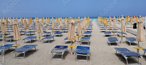 Spiaggia di Mondello, Palermo, Sicilia. Lido balneare photo