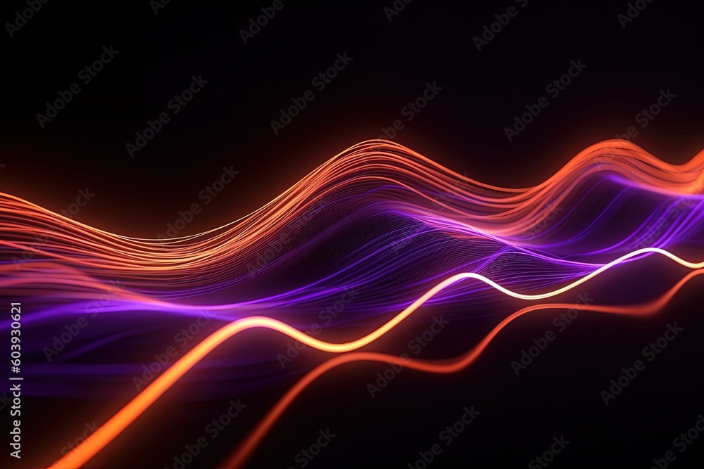 abstract futuristic background with pink blue green glowing neon moving high speed wave lines and bokeh lights. Data transfer concept Fantastic wallpaper, Ai Generative abstract futuristic background with pink blue green glowing neon moving high speed wave lines and bokeh lights. Data transfer concept Fantastic wallpaper, Ai Generative