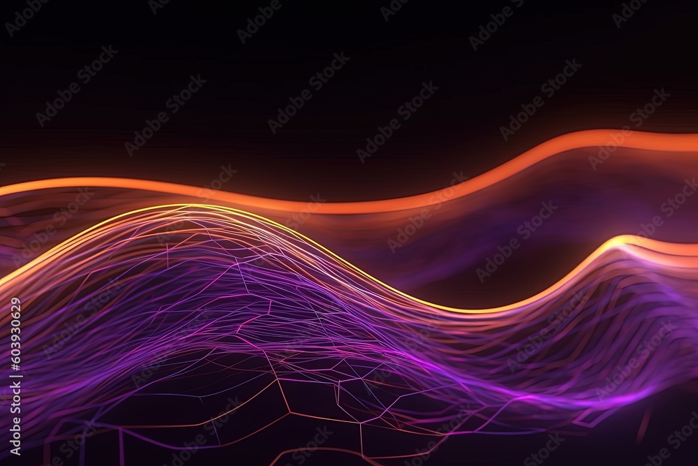 abstract futuristic background with pink blue green glowing neon moving high speed wave lines and bokeh lights. Data transfer concept Fantastic wallpaper, Ai Generative abstract futuristic background with pink blue green glowing neon moving high speed wave lines and bokeh lights. Data transfer concept Fantastic wallpaper, Ai Generative