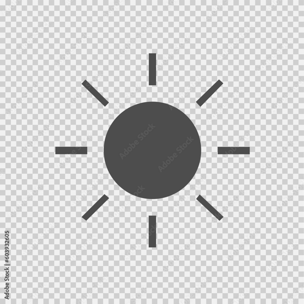 Sun vector icon eps 10. Simple isolated pictogram. Sun vector icon eps 10. Simple isolated pictogram.