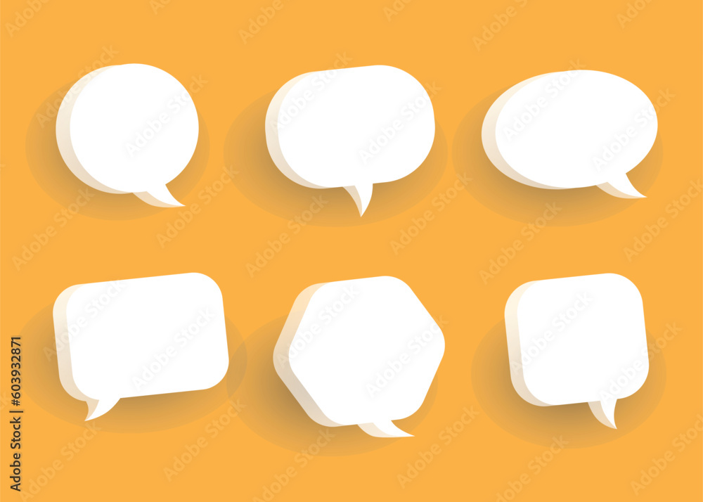 3D bubble talk speech chat orange background 3D bubble talk speech chat orange background
