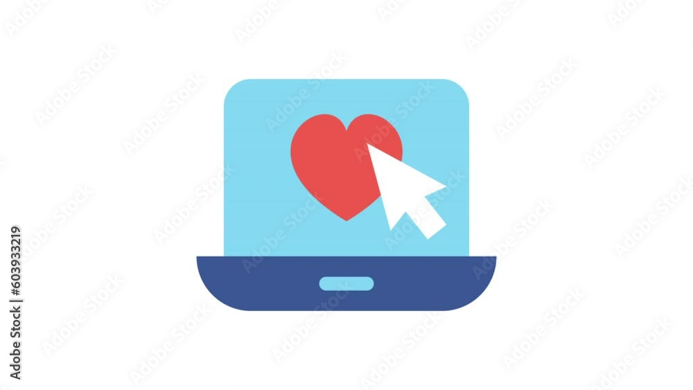 Click like on laptop, Social Network Like Animated Icon
Click like on laptop, Social Network Like Animated Icon