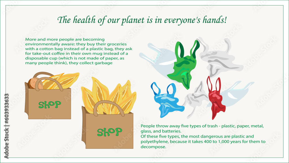 Vetor de Waste segregation. Sorting garbage by material and type in ...