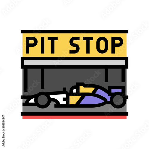 pit stop vehicle speed auto color icon vector. pit stop vehicle speed auto sign. isolated symbol illustration