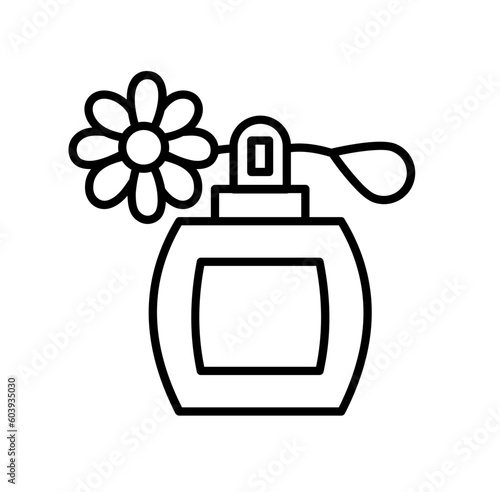 Cute perfume fragrance outline icon
