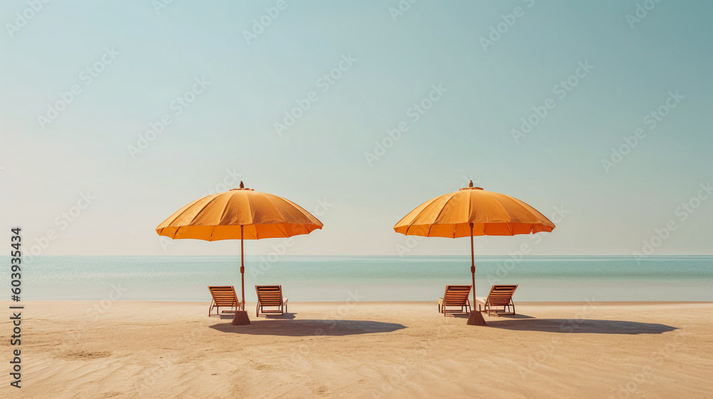 Beach's umbrella, concept.
