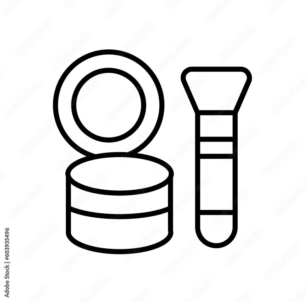 Cute makeup powder outline icon Cute makeup powder outline icon