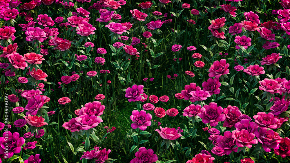 Beautiful Valentine's Day Background with Pink and Red Roses. Floral Wallpaper with Multicolored Flowers. Beautiful Valentine's Day Background with Pink and Red Roses. Floral Wallpaper with Multicolored Flowers.