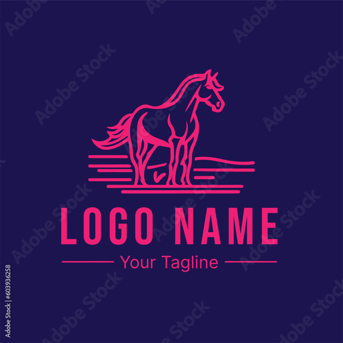 horse logo design vector concept 