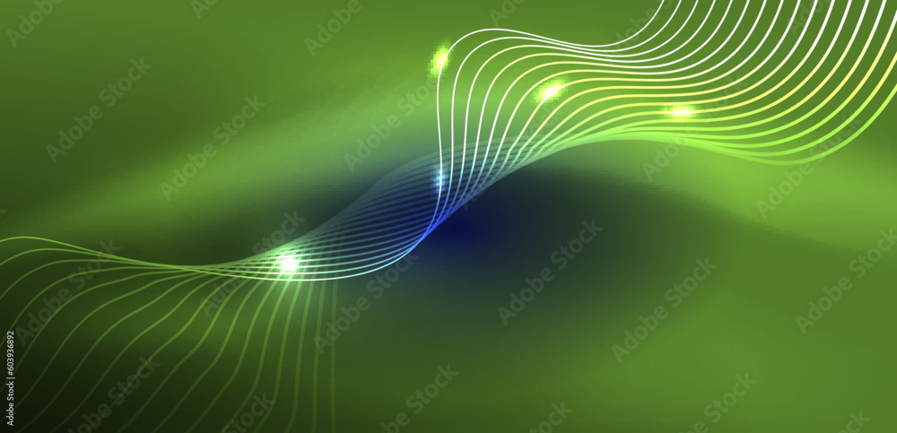 Abstract background neon wave. Hi-tech design for wallpaper, banner, background, landing page, wall art, invitation, prints, posters Abstract background neon wave. Hi-tech design for wallpaper, banner, background, landing page, wall art, invitation, prints, posters