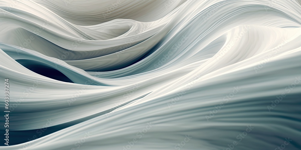 Fototapeta premium Abstract white swirling background, generative ai